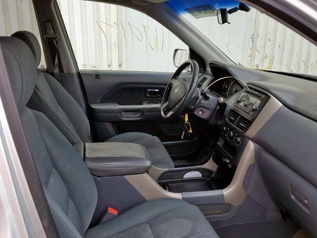 5FNYF28278B025252 - 2008 HONDA PILOT VP SILVER photo 5