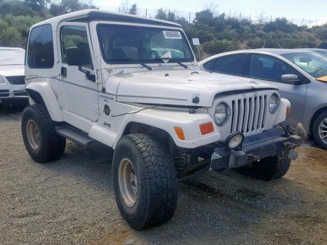 1J4FA59S3YP757626 - 2000 JEEP WRANGLER / WHITE photo 1