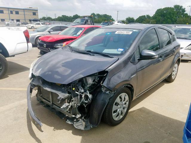 JTDKDTB32D1529276 - 2013 TOYOTA PRIUS C GRAY photo 2