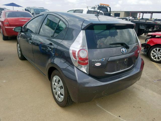 JTDKDTB32D1529276 - 2013 TOYOTA PRIUS C GRAY photo 3