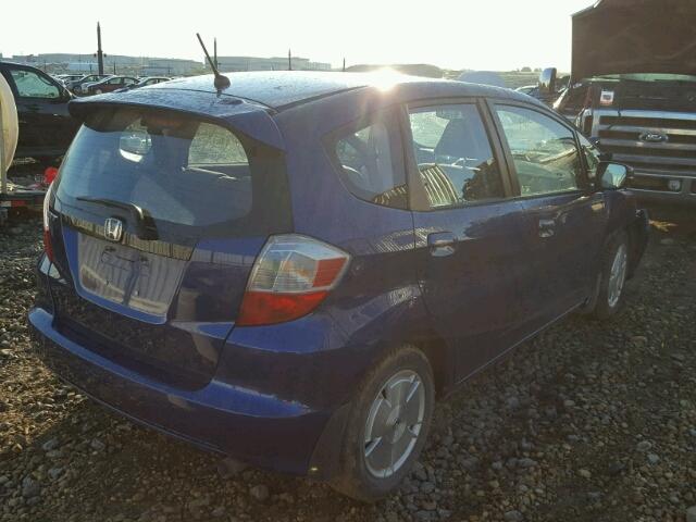 JHMGE88529S811457 - 2009 HONDA FIT LX BLUE photo 4