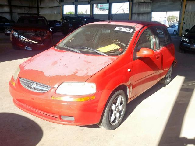 KL1TG66616B555387 - 2006 CHEVROLET AVEO LT RED photo 2