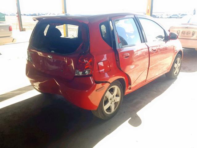 KL1TG66616B555387 - 2006 CHEVROLET AVEO LT RED photo 4