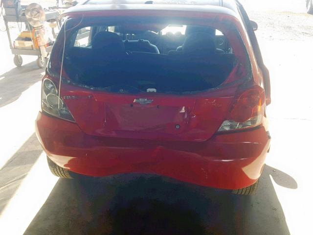 KL1TG66616B555387 - 2006 CHEVROLET AVEO LT RED photo 9