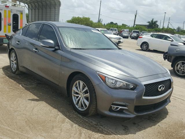 JN1BV7AP2FM356954 - 2015 INFINITI Q50 BASE GRAY photo 1