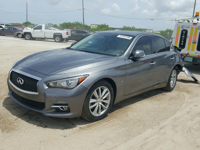 JN1BV7AP2FM356954 - 2015 INFINITI Q50 BASE GRAY photo 2