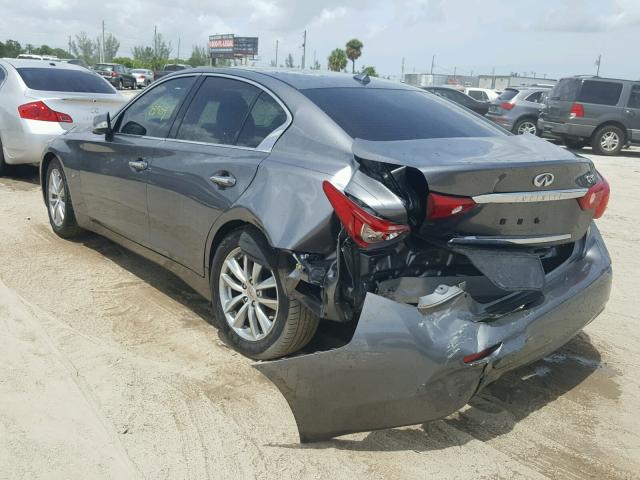 JN1BV7AP2FM356954 - 2015 INFINITI Q50 BASE GRAY photo 3