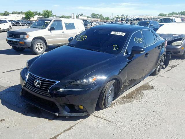 JTHCE1D25E5005056 - 2014 LEXUS IS 350 BLACK photo 2