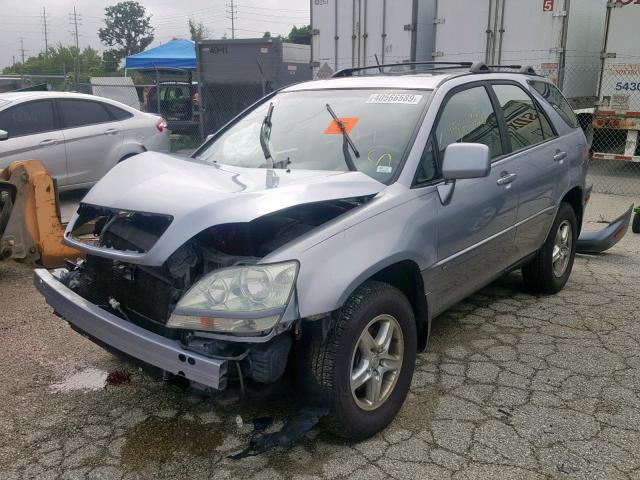 JTJHF10U130299722 - 2003 LEXUS RX 300 BLUE photo 2