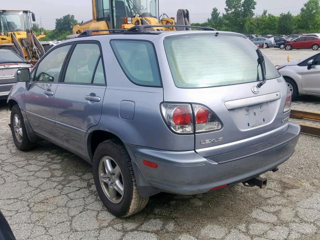 JTJHF10U130299722 - 2003 LEXUS RX 300 BLUE photo 3