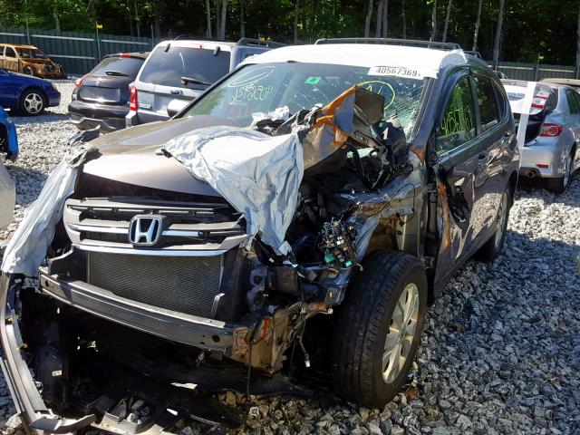 5J6RM4H75DL065168 - 2013 HONDA CR-V EXL GRAY photo 2