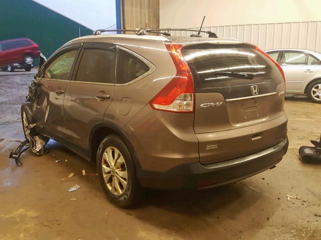 5J6RM4H75DL065168 - 2013 HONDA CR-V EXL GRAY photo 3