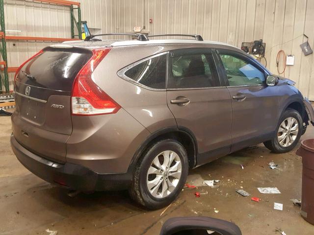 5J6RM4H75DL065168 - 2013 HONDA CR-V EXL GRAY photo 4