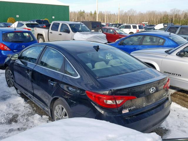 5NPE34AF8HH529153 - 2017 HYUNDAI SONATA SPO BLACK photo 3