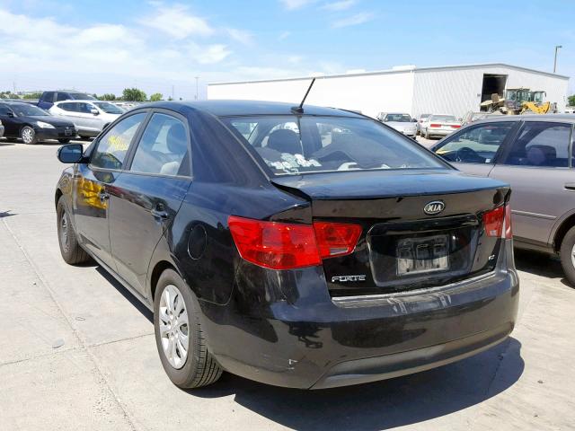 KNAFU4A26A5063305 - 2010 KIA FORTE EX BLACK photo 3