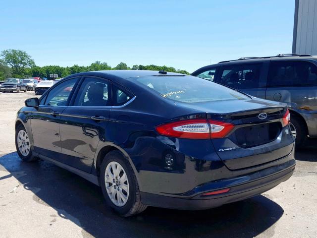 3FA6P0G7XER298451 - 2014 FORD FUSION S BLACK photo 3