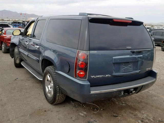 1GKFK66877J264328 - 2007 GMC YUKON XL D BLUE photo 3