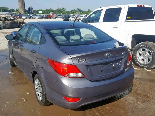 KMHCT4AE2HU195976 - 2017 HYUNDAI ACCENT SE GRAY photo 3