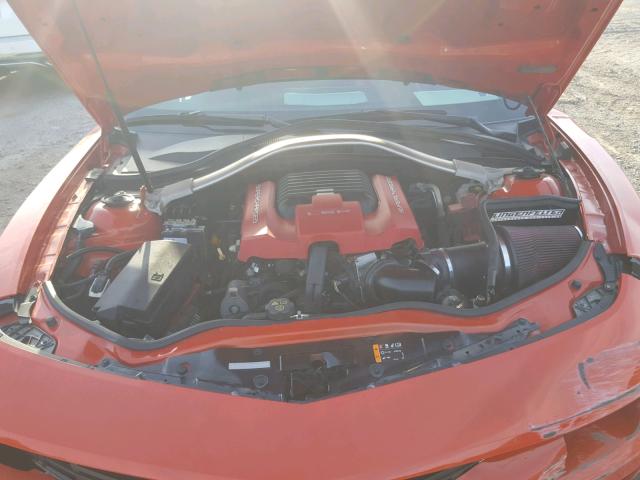 2G1FL1EP6D9805826 - 2013 CHEVROLET CAMARO ZL1 ORANGE photo 7