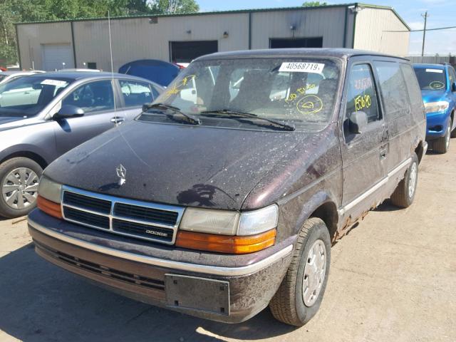 2B4GH2538NR515652 - 1992 DODGE CARAVAN BROWN photo 2