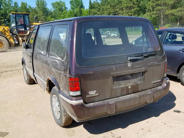 2B4GH2538NR515652 - 1992 DODGE CARAVAN BROWN photo 3