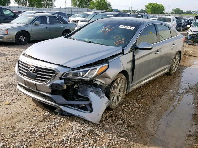 5NPE34AB3FH236240 - 2015 HYUNDAI SONATA SPO SILVER photo 2