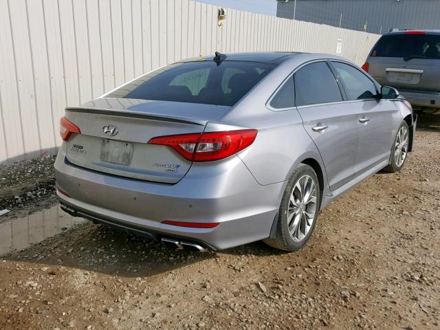 5NPE34AB3FH236240 - 2015 HYUNDAI SONATA SPO SILVER photo 4