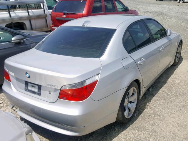 WBANE53506CK87260 - 2006 BMW 525 I SILVER photo 4