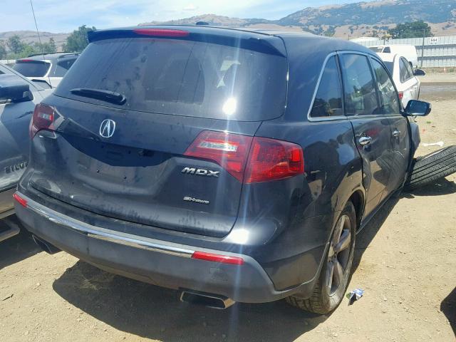 2HNYD2H29DH518502 - 2013 ACURA MDX BLACK photo 4