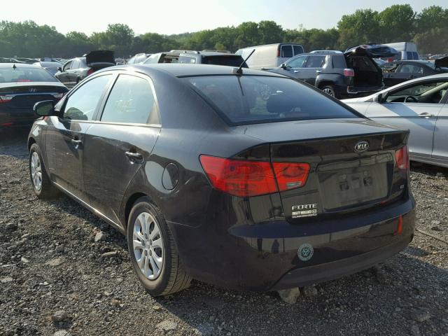 KNAFU4A20D5674130 - 2013 KIA FORTE EX BLACK photo 3