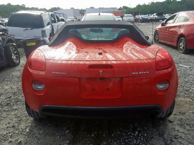 1G2MB35B06Y116174 - 2006 PONTIAC SOLSTICE RED photo 9