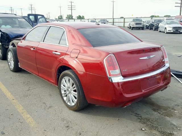 2C3CCAHGXCH179910 - 2012 CHRYSLER 300 LIMITE MAROON photo 3