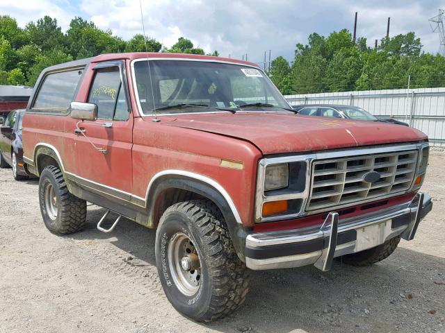 1FMEU15H1GLA48237 - 1986 FORD BRONCO U10 RED photo 1