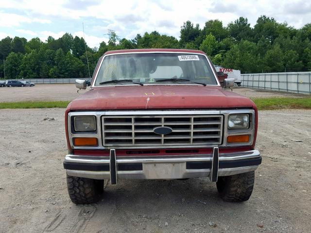 1FMEU15H1GLA48237 - 1986 FORD BRONCO U10 RED photo 9