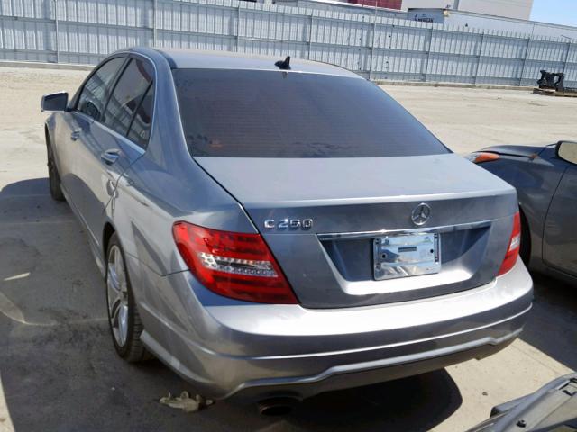 WDDGF4HBXDG088794 - 2013 MERCEDES-BENZ C 250 GRAY photo 3