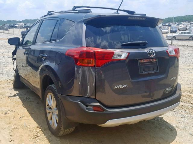 JTMYFREV6FJ041679 - 2015 TOYOTA RAV4 LIMIT GRAY photo 3