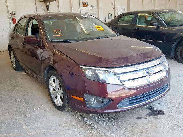 3FAHP0HA3CR350342 - 2012 FORD FUSION SE BURGUNDY photo 1