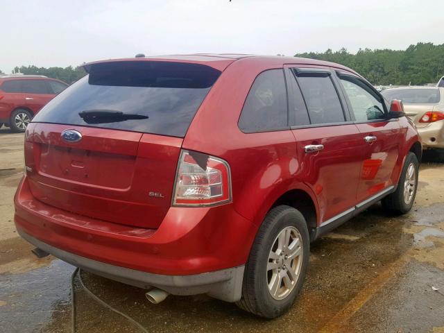 2FMDK38C77BB22399 - 2007 FORD EDGE SEL RED photo 4