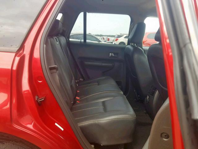 2FMDK38C77BB22399 - 2007 FORD EDGE SEL RED photo 6