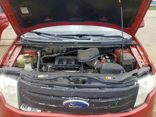 2FMDK38C77BB22399 - 2007 FORD EDGE SEL RED photo 7