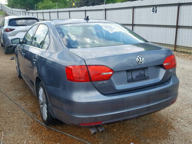 3VWLL7AJ4DM372400 - 2013 VOLKSWAGEN JETTA TDI GRAY photo 3