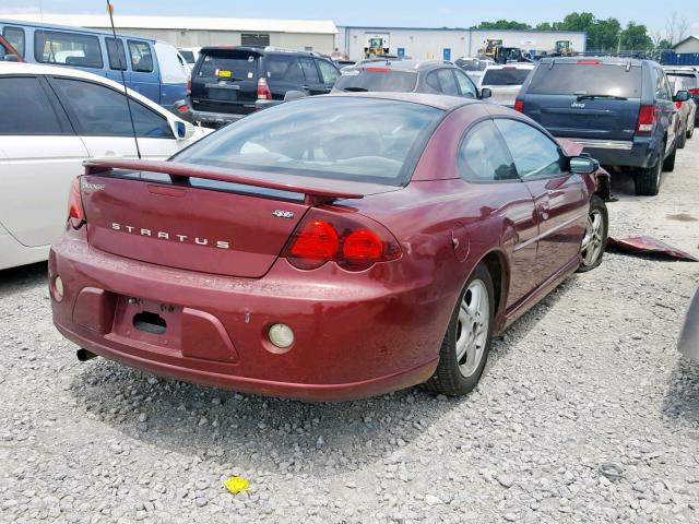 4B3AG42G13E066680 - 2003 DODGE STRATUS SE BURGUNDY photo 4