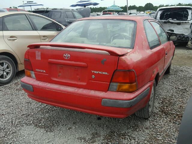 JT2AC52LXV0273172 - 1997 TOYOTA TERCEL CE RED photo 4