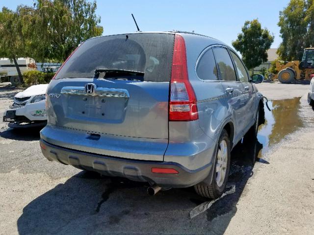 JHLRE48767C038894 - 2007 HONDA CR-V EXL BLUE photo 4