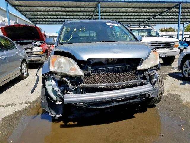 JHLRE48767C038894 - 2007 HONDA CR-V EXL BLUE photo 9