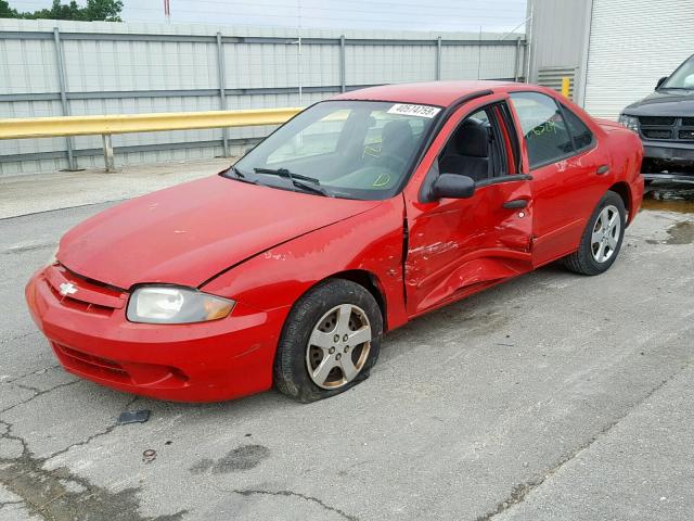 1G1JF52F257118768 - 2005 CHEVROLET CAVALIER L RED photo 2