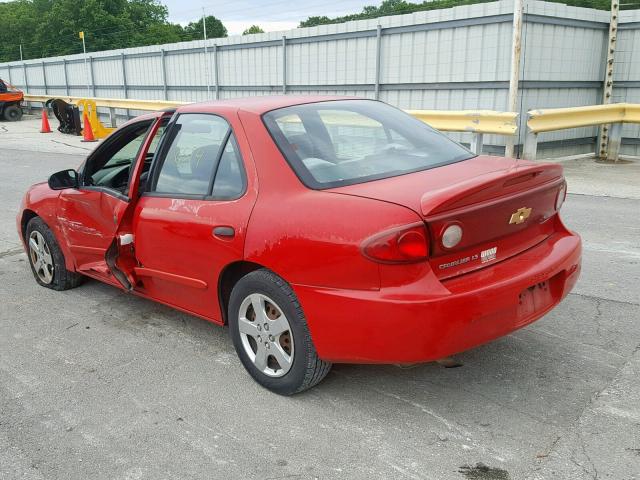 1G1JF52F257118768 - 2005 CHEVROLET CAVALIER L RED photo 3