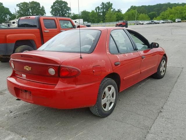 1G1JF52F257118768 - 2005 CHEVROLET CAVALIER L RED photo 4