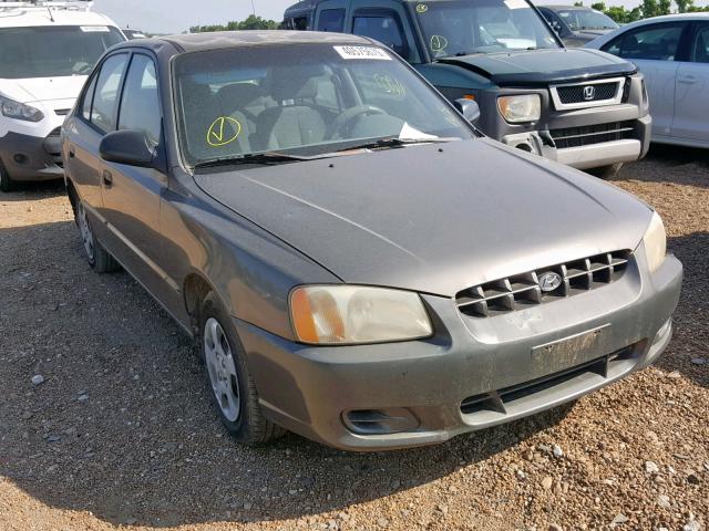 KMHCG45C61U211485 - 2001 HYUNDAI ACCENT GL GRAY photo 1