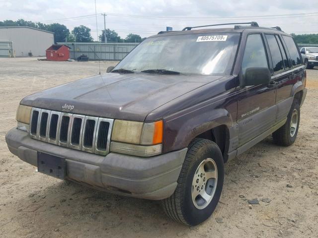 1J4GZ58S7TC210017 - 1996 JEEP GRAND CHER BURGUNDY photo 2